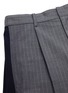  - THE KEIJI - Drawcord cuff pinstripe front patchwork suiting pants