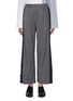 Main View - Click To Enlarge - THE KEIJI - Drawcord cuff pinstripe front patchwork suiting pants