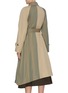 Back View - Click To Enlarge - THE KEIJI - Belted pleated colourblock water-repellent coat