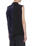 Back View - Click To Enlarge - THE KEIJI - Reversible satin inside-out panel asymmetric double breasted gilet