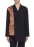 Main View - Click To Enlarge - THE KEIJI - Reversible satin inside-out panel asymmetric blazer