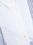  - THE KEIJI - Staggered bib mix stripe asymmetric shirt