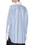 Back View - Click To Enlarge - THE KEIJI - Staggered bib mix stripe asymmetric shirt