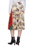 Back View - Click To Enlarge - TOGA ARCHIVES - Colourblock abstract print patchwork pleated skirt