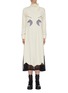 Main View - Click To Enlarge - TOGA ARCHIVES - Sash scarf neck graphic embroidered lace hem dress