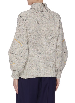 Back View - Click To Enlarge - TOGA ARCHIVES - Cocoon sleeve speckled turtleneck sweater