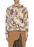 Main View - Click To Enlarge - TOGA ARCHIVES - Sash tie neck abstract print hooded shirt