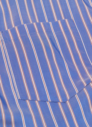 Detail View - Click To Enlarge - BEN TAVERNITI UNRAVEL PROJECT  - Stripe silk shirt dress
