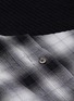 Detail View - Click To Enlarge - BEN TAVERNITI UNRAVEL PROJECT  - Check plaid panelled waffle knit turtleneck shirt dress