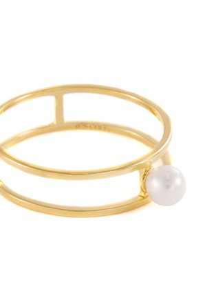 Detail View - Click To Enlarge - CHARLOTTE LEBECK - 'Coco' freshwater pearl double band ring