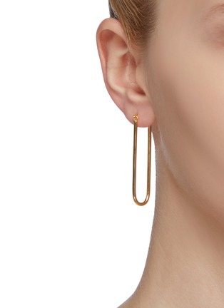 Figure View - Click To Enlarge - CHARLOTTE LEBECK - 'Ellie' u-shaped hoop earrings