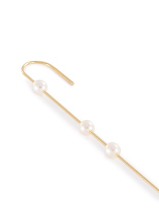 Detail View - Click To Enlarge - CHARLOTTE LEBECK - 'Ella Pin' freshwater pearl cuff hook earrings