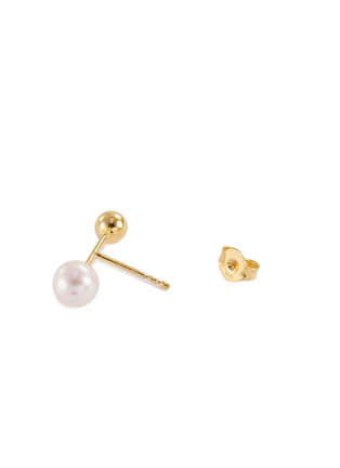 Detail View - Click To Enlarge - CHARLOTTE LEBECK - 'Gaia' freshwater pearl bar stud earrings