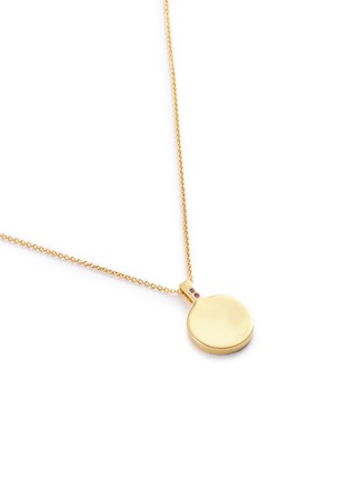 Detail View - Click To Enlarge - CHARLOTTE LEBECK - 'Amos' sapphire disc pendant necklace