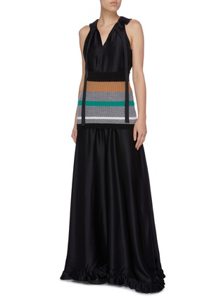 Figure View - Click To Enlarge - PLAN C - Stripe knit belt