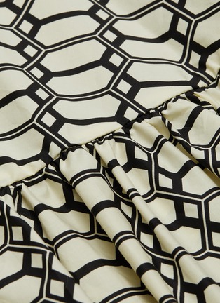 Detail View - Click To Enlarge - PLAN C - Tiered pleated geometric print skirt