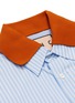  - PLAN C - Colourblock layered collar stripe shirt