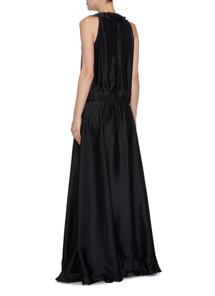 Back View - Click To Enlarge - PLAN C - Keyhole cutout drop waist sleeveless gown