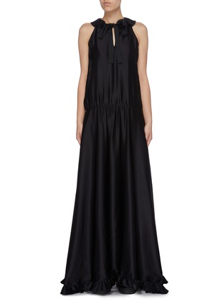 Main View - Click To Enlarge - PLAN C - Keyhole cutout drop waist sleeveless gown
