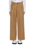 Main View - Click To Enlarge - PLAN C - Pleated twill wide leg chinos