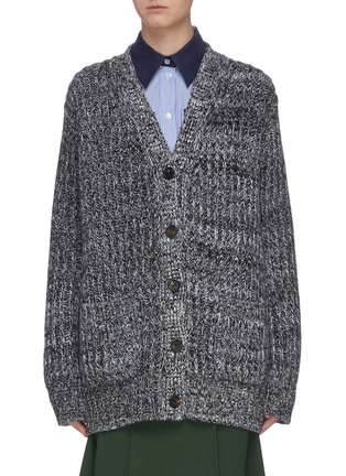 Main View - Click To Enlarge - PLAN C - Patch pocket marled cardigan