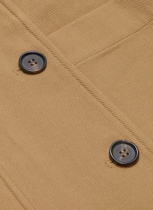 Detail View - Click To Enlarge - PLAN C - Patch pocket asymmetric pleated twill skirt