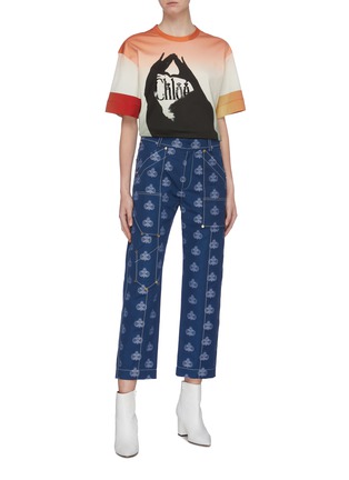 Figure View - Click To Enlarge - CHLOÉ - Logo graphic print T-shirt