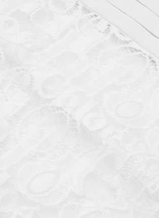  - CHLOÉ - Pleated bib logo lace shirt