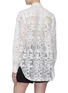 Back View - Click To Enlarge - CHLOÉ - Pleated bib logo lace shirt