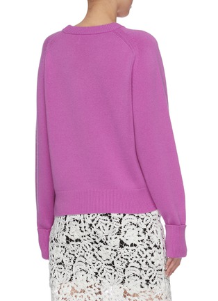 Back View - Click To Enlarge - CHLOÉ - Logo embroidered cashmere sweater