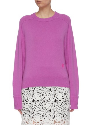 Main View - Click To Enlarge - CHLOÉ - Logo embroidered cashmere sweater