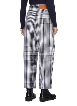 Back View - Click To Enlarge - LOEWE - Check plaid wide leg carrot pants