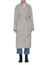 Main View - Click To Enlarge - LOEWE - Belted patch pocket cashmere melton robe coat