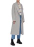 Figure View - Click To Enlarge - LOEWE - Belted patch pocket cashmere melton robe coat