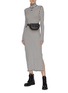 Figure View - Click To Enlarge - LOEWE - Anagram embroidered stripe high neck dress