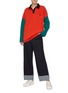 Figure View - Click To Enlarge - LOEWE - Colourblock wool-cashmere knit polo sweater