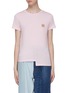 Main View - Click To Enlarge - LOEWE - Asymmetric hem anagram embroidered T-shirt
