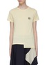 Main View - Click To Enlarge - LOEWE - Asymmetric hem anagram embroidered T-shirt