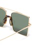 Detail View - Click To Enlarge - FIXXATIVE - 'Belem' metal oversized square aviator sunglasses