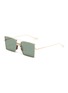 Main View - Click To Enlarge - FIXXATIVE - 'Belem' metal oversized square aviator sunglasses