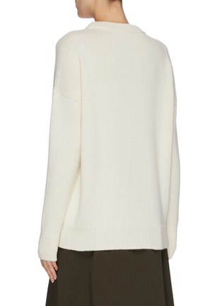 Back View - Click To Enlarge - LOEWE - Logo pompom wool sweater