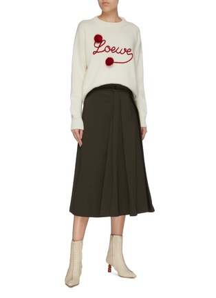 Figure View - Click To Enlarge - LOEWE - Logo pompom wool sweater