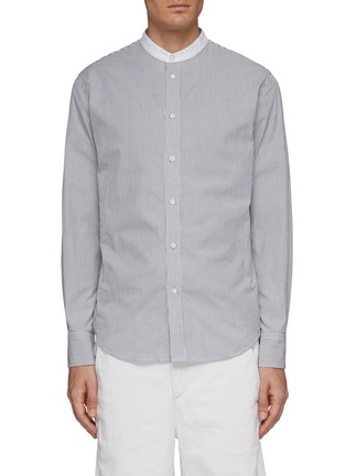 Main View - Click To Enlarge - RAG & BONE - 'Grandad' mandarin collar stripe slim fit shirt