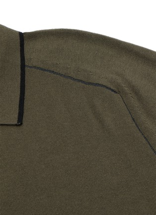  - RAG & BONE - 'Evens' contrast border cotton blend polo shirt