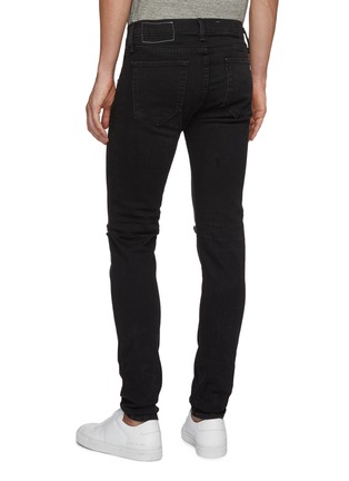 Back View - Click To Enlarge - RAG & BONE - 'Fit 1' ripped knee skinny jeans