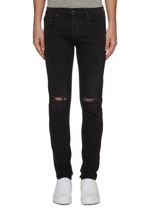 Main View - Click To Enlarge - RAG & BONE - 'Fit 1' ripped knee skinny jeans