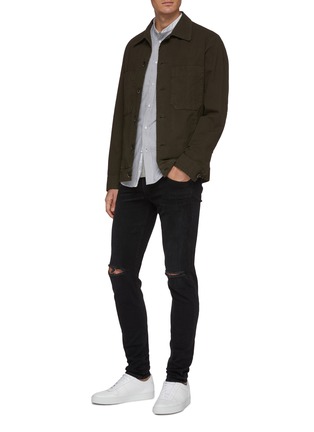 Figure View - Click To Enlarge - RAG & BONE - 'Fit 1' ripped knee skinny jeans