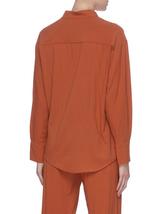 Back View - Click To Enlarge - THOMAS PUTTICK - Mandarin collar wool shirt