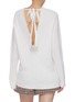 Back View - Click To Enlarge - CHLOÉ - Tie open back cashmere sweater