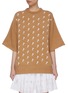 Main View - Click To Enlarge - CHLOÉ - Split back hem horse embroidered oversized sweater